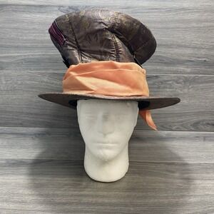 Disney Alice In Wonderland Mad Hatter Top Hat Brown Adjustable Adult Small